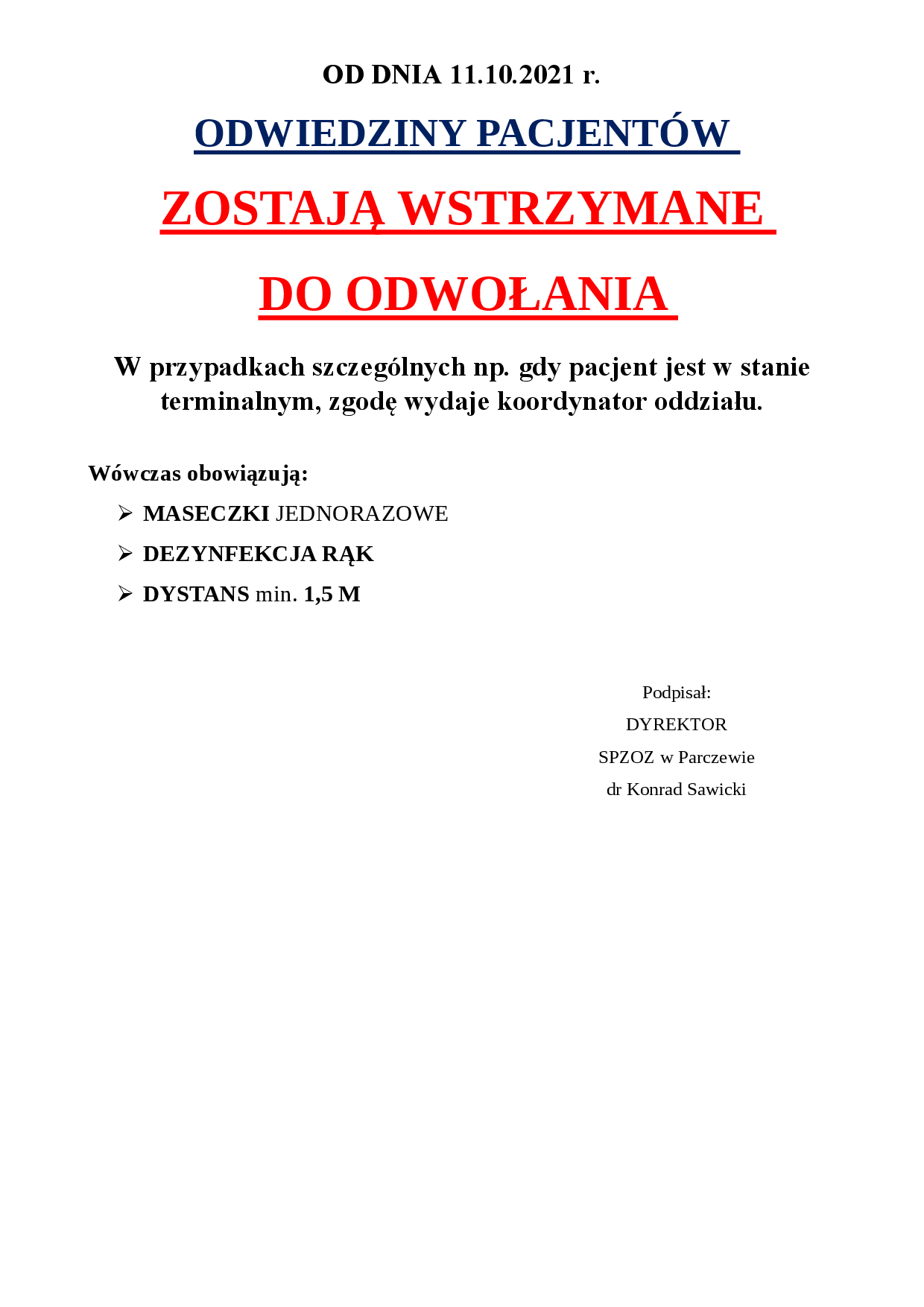 Zakaz odwiedzin